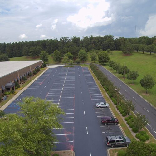 Refurbished Parking Lot in Anderson, SC