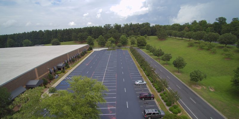 Refurbished Parking Lot in Anderson, SC