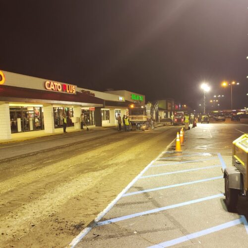 New parking lot and intersection for shopping center and commercial project in Seneca, SC