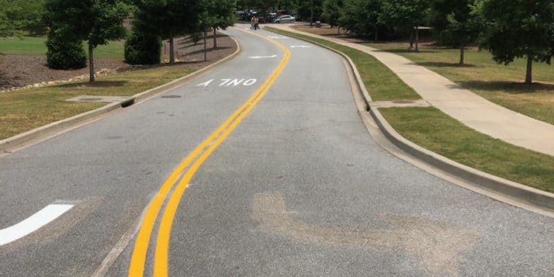 Asphalt Paving and Restriping of Street in Clemson, SC