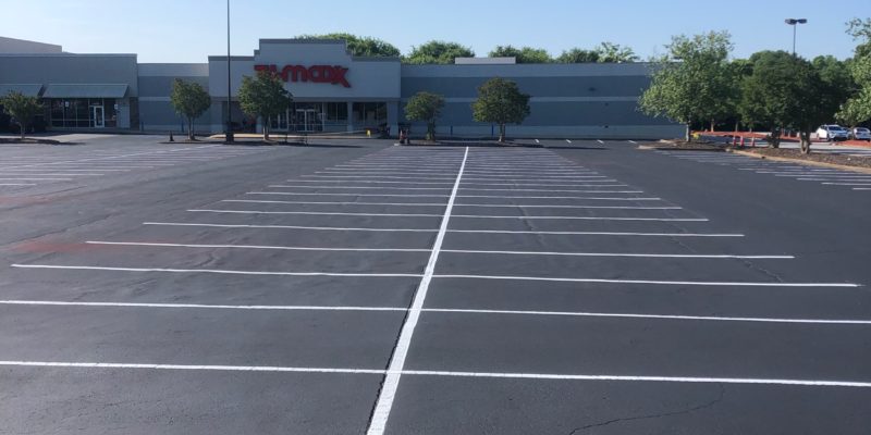Restriping and Paving Commerical Parking Lot in Anderson, SC