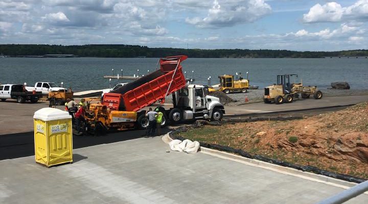 Asphalt Paving at Greenpond Landing in Lake Hartwell, Anderson SC